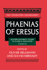 Cover image: Phaenias of Eresus 1st edition 9781412862479