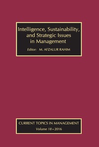 Omslagafbeelding: Intelligence, Sustainability, and Strategic Issues in Management 1st edition 9781412864138
