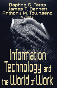 Titelbild: Information Technology and the World of Work 1st edition 9780765808202