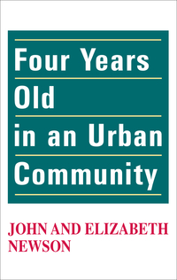 Cover image: Four Years Old in an Urban Community 1st edition 9781138523739