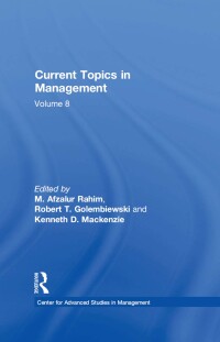 Cover image: Current Topics in Management 1st edition 9781138508934