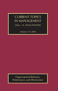 صورة الغلاف: Current Topics in Management 1st edition 9781412814263