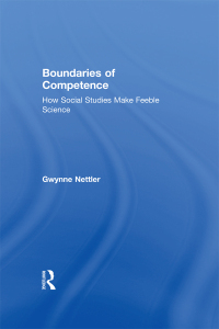 Imagen de portada: Boundaries of Competence 1st edition 9780765801791