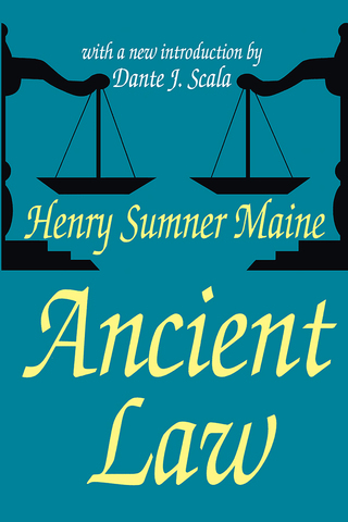 Cover image: Ancient Law 1st edition 9780765807953