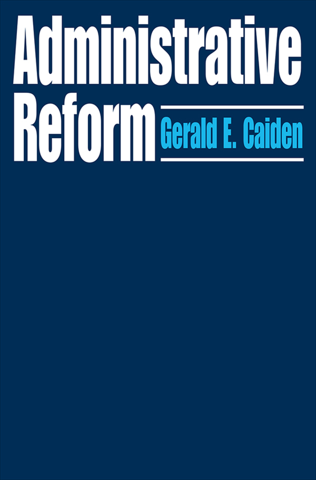 Administrative Reform 1st Edition