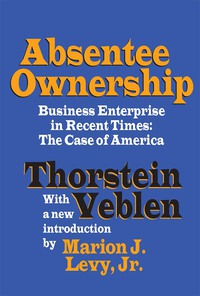 Cover image: Absentee Ownership 1st edition 9781560009221