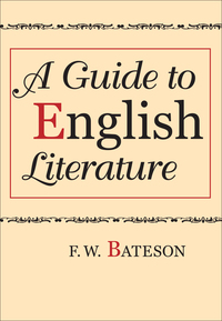 Omslagafbeelding: A Guide to English Literature 1st edition 9780202362854