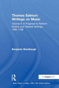 Cover image: Thomas Salmon: Writings on Music 1st edition 9780754668459