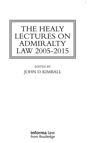 Imagen de portada: The Healy Lectures 1st edition 9780367737177