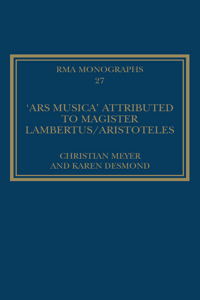 Cover image: The 'Ars musica' Attributed to Magister Lambertus/Aristoteles 1st edition 9780367599140