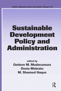 Imagen de portada: Sustainable Development Policy and Administration 1st edition 9781574445633