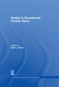 Imagen de portada: Studies in Seventeenth-Century Opera 1st edition 9780754629016