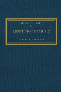 Cover image: Repetition in Music 1st edition 9780754635734