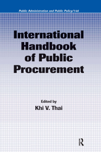 Cover image: International Handbook of Public Procurement 1st edition 9781420054576