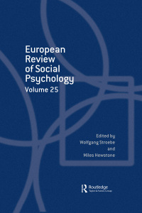 Cover image: European Review of Social Psychology: Volume 25 1st edition 9781138926134