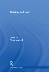 表紙画像: Derrida and Law 1st edition 9780754628262