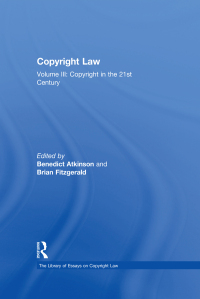 Imagen de portada: Copyright Law 1st edition 9780754628439