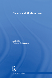Cover image: Cicero and Modern Law 1st edition 9780754627234