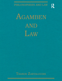 Imagen de portada: Agamben and Law 1st edition 9781472428844