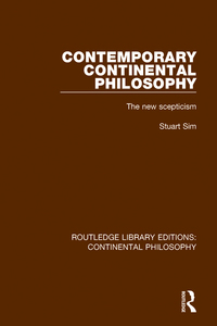 Immagine di copertina: Contemporary Continental Philosophy 1st edition 9781138295759