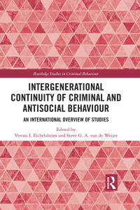 Imagen de portada: Intergenerational Continuity of Criminal and Antisocial Behaviour 1st edition 9781138103375