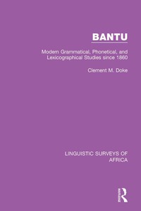 Cover image: Bantu 1st edition 9781138095816