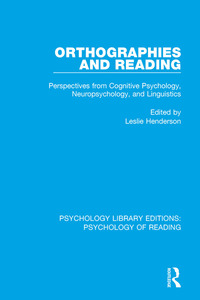 Immagine di copertina: Orthographies and Reading 1st edition 9781138092440