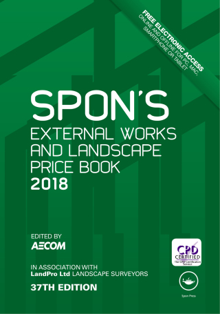 Cover image: Spon's External Works and Landscape Price Book 2018 1st edition 9781138091658