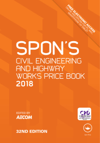 Cover image: Spon's Civil Engineering and Highway Works Price Book 2018 1st edition 9781138091641