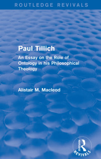 Cover image: Routledge Revivals: Paul Tillich (1973) 1st edition 9781138091023