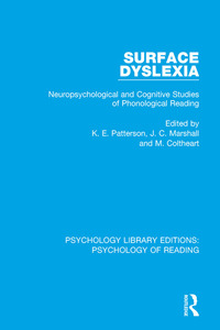 Cover image: Surface Dyslexia 1st edition 9781138091177