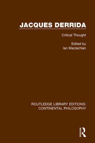 Titelbild: Jacques Derrida 1st edition 9781138086401