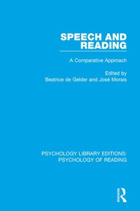 Cover image: Speech and Reading 1st edition 9781138084513