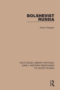 Imagen de portada: Bolshevist Russia 1st edition 9781138069954