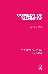Titelbild: Comedy of Manners 1st edition 9781138284043