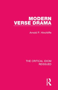 Imagen de portada: Modern Verse Drama 1st edition 9781032031408