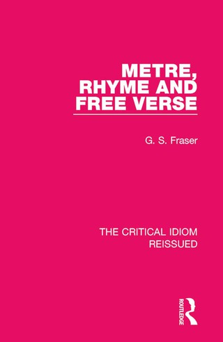 Imagen de portada: Metre, Rhyme and Free Verse 1st edition 9781032031392