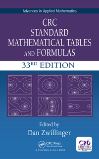 Cover image: CRC Standard Mathematical Tables and Formulas 33rd edition 9781498777803