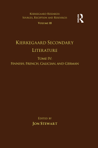 Imagen de portada: Volume 18, Tome IV: Kierkegaard Secondary Literature 1st edition 9781472477767