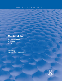 Cover image: Routledge Revivals: Medieval Italy (2004) 1st edition 9781138063266