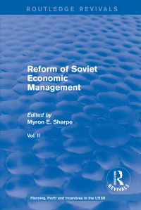 表紙画像: Reform of Soviet Economic Management 1st edition 9781138036468
