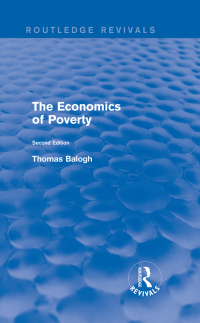 Cover image: Revival: The Economics of Poverty (1974) 1st edition 9781138897083