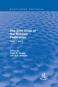 Imagen de portada: The Civil Code of the Russian Federation 1st edition 9780765601759