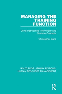 Imagen de portada: Managing the Training Function 1st edition 9780415788793