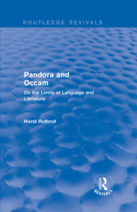 صورة الغلاف: Routledge Revivals: Pandora and Occam (1992) 1st edition 9781138744479