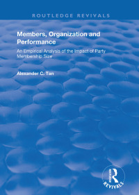 Cover image: Members, Organizations and Performance 1st edition 9781138741980