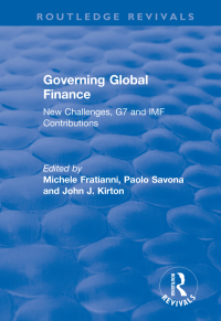 Imagen de portada: Governing Global Finance 1st edition 9781138742147