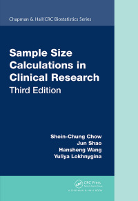 Cover image: Sample Size Calculations in Clinical Research 3rd edition 9781138740983