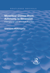 Cover image: Minorities' Claims: From Autonomy to Secession 1st edition 9781138740389