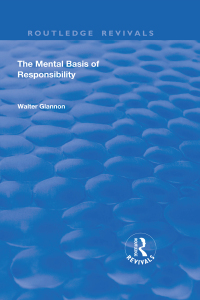 Cover image: The Mental Basis of Responsibility 1st edition 9781138739864